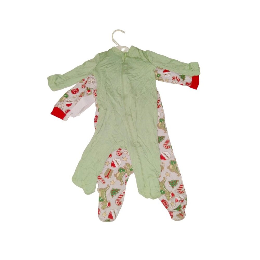 Milk Berry Dinosaur Christmas Pajamas One Piece Outfit